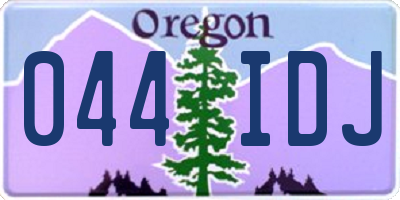 OR license plate 044IDJ