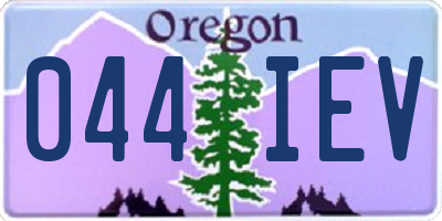 OR license plate 044IEV