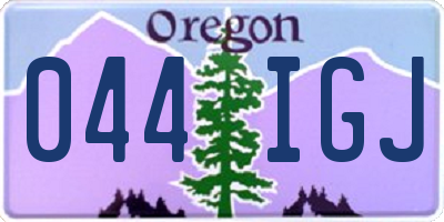 OR license plate 044IGJ