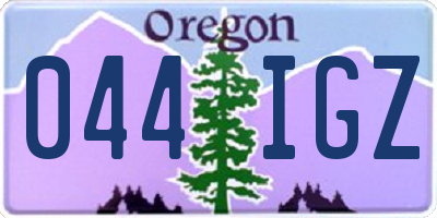 OR license plate 044IGZ