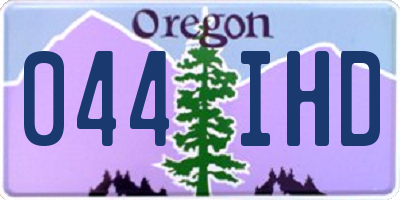OR license plate 044IHD