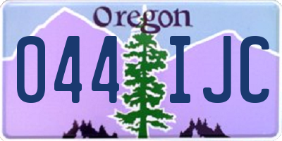 OR license plate 044IJC