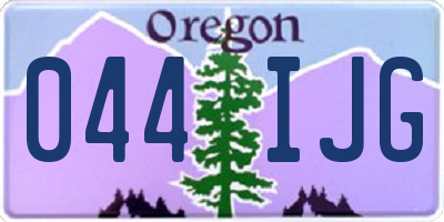 OR license plate 044IJG