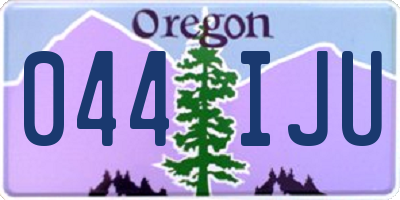 OR license plate 044IJU