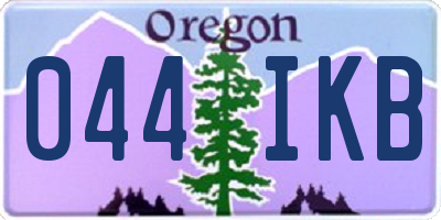OR license plate 044IKB