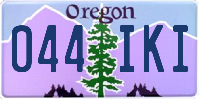 OR license plate 044IKI