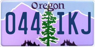 OR license plate 044IKJ