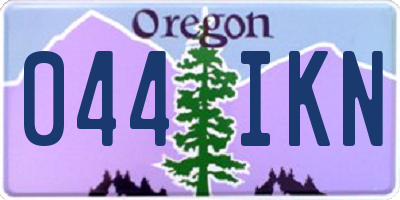 OR license plate 044IKN