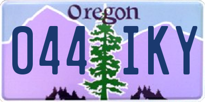 OR license plate 044IKY