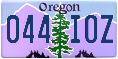 OR license plate 044IOZ
