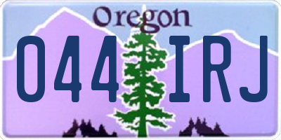 OR license plate 044IRJ
