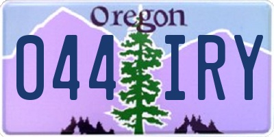 OR license plate 044IRY