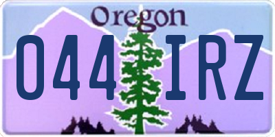 OR license plate 044IRZ
