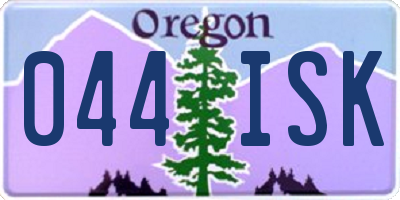 OR license plate 044ISK
