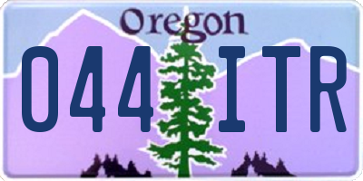 OR license plate 044ITR