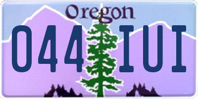 OR license plate 044IUI