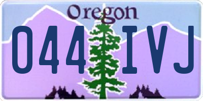 OR license plate 044IVJ