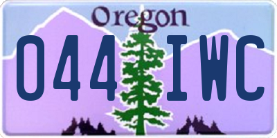 OR license plate 044IWC