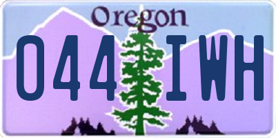 OR license plate 044IWH