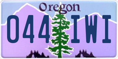 OR license plate 044IWI