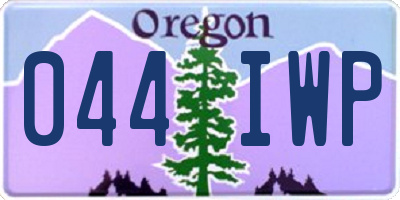 OR license plate 044IWP