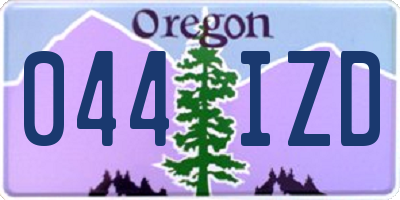 OR license plate 044IZD