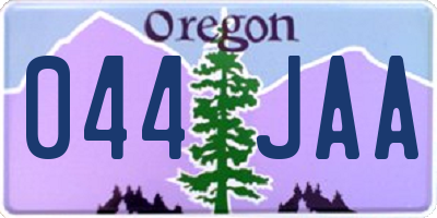 OR license plate 044JAA