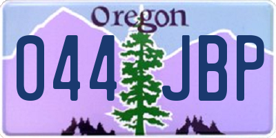 OR license plate 044JBP
