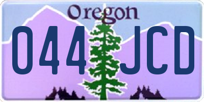 OR license plate 044JCD