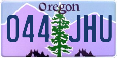 OR license plate 044JHU
