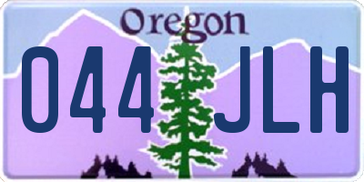 OR license plate 044JLH