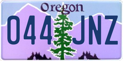OR license plate 044JNZ