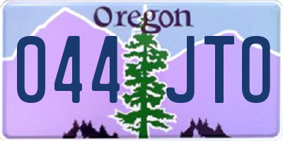 OR license plate 044JTO