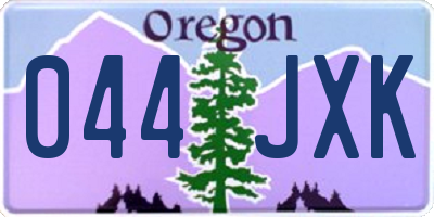 OR license plate 044JXK