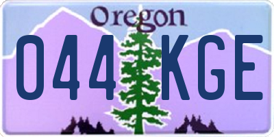 OR license plate 044KGE