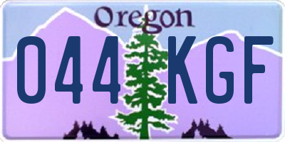 OR license plate 044KGF