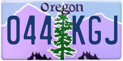 OR license plate 044KGJ