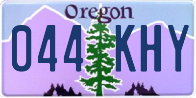 OR license plate 044KHY