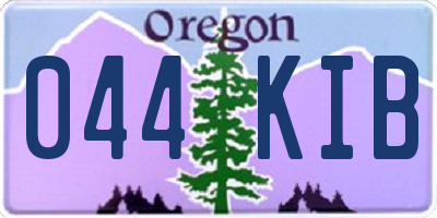 OR license plate 044KIB