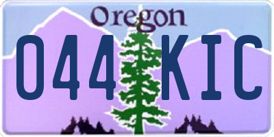 OR license plate 044KIC