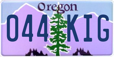 OR license plate 044KIG