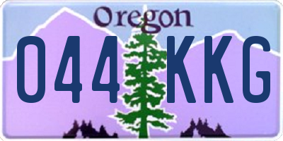 OR license plate 044KKG