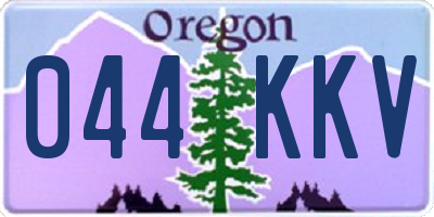 OR license plate 044KKV