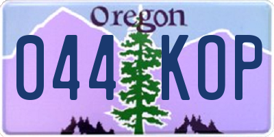 OR license plate 044KOP