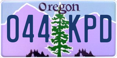 OR license plate 044KPD