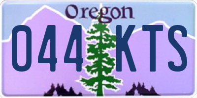 OR license plate 044KTS