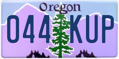 OR license plate 044KUP