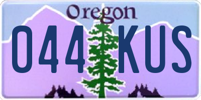 OR license plate 044KUS