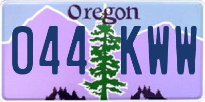 OR license plate 044KWW