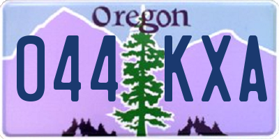 OR license plate 044KXA